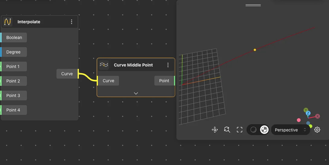 Curve Middle Point Use