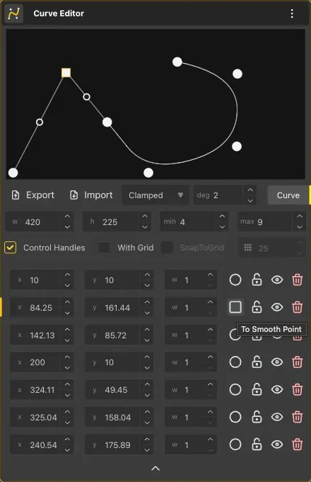 Curve Editor - smooth vs sharp