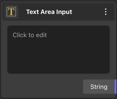 Text Area Input