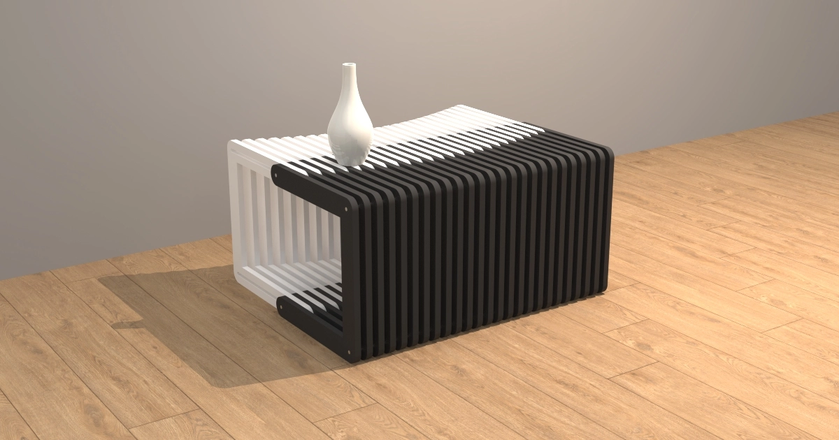 Parametric Coffee Table 3D/2D Parametric Model - 0