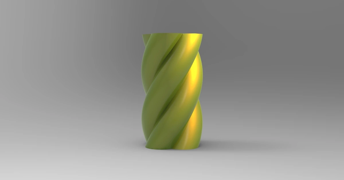Twister Modern Vase 3D Model - 0