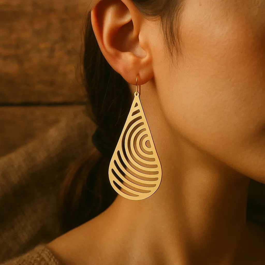 Spiral Cutout Earring - 0