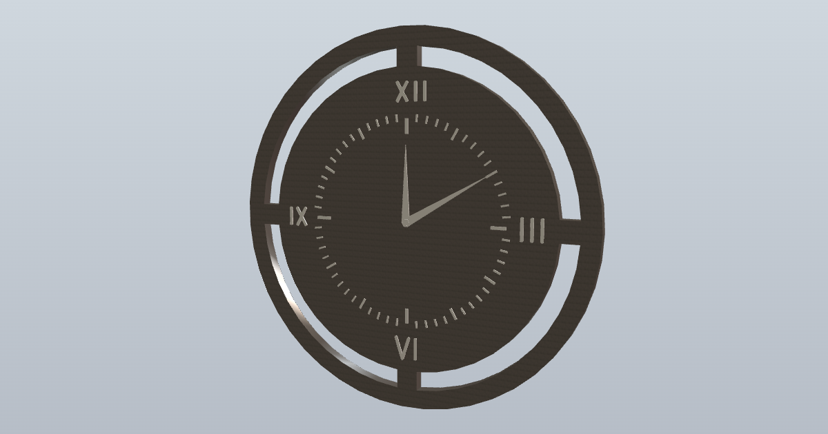 Clock: 3D/2D Parametric Model - 0
