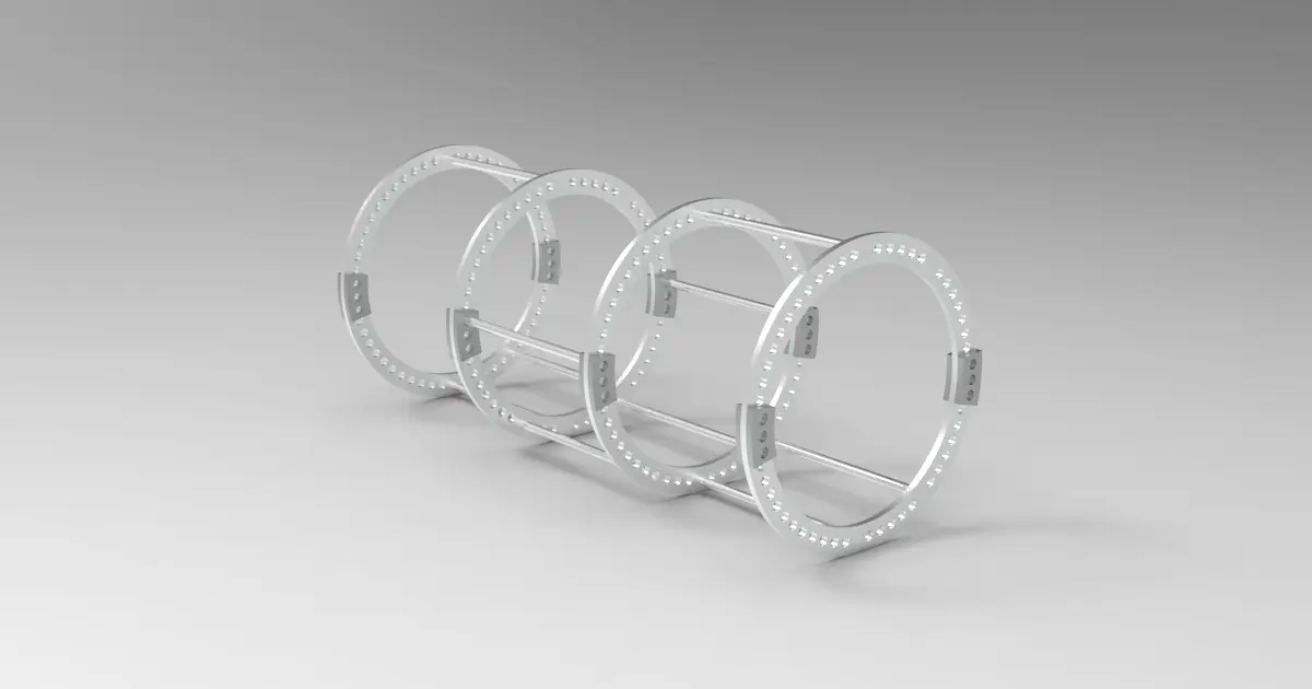 Ilizarov apparatus: 3D/2D Parametric Model - 0