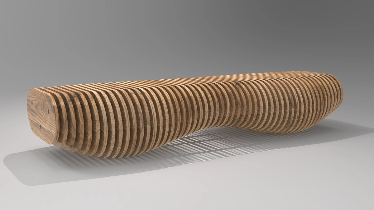 Parametric Bench 2D/3D Model - 0