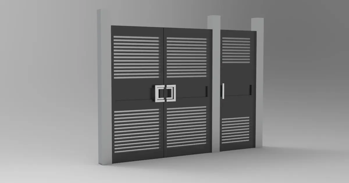 Gate 3D Parametric Model - 0