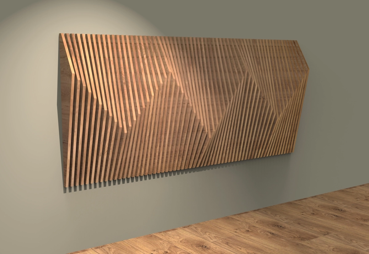 Zigzag Wall Panel 2D/3D Parametric Model  - 0