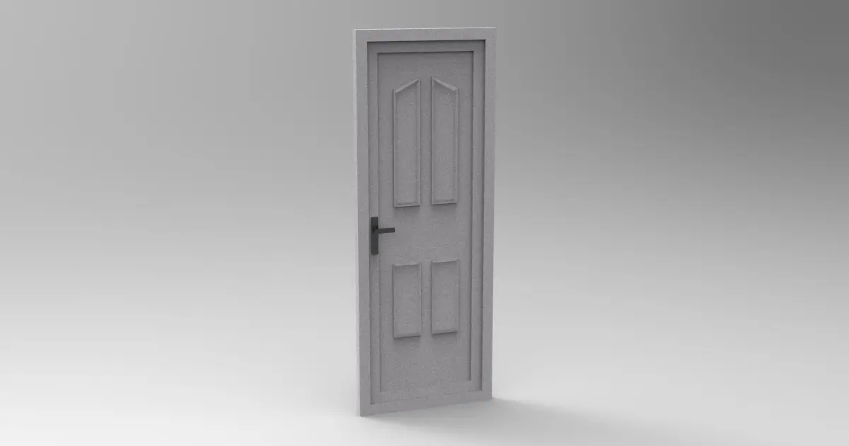 Plastic Door: 3D Parametric Model - 0