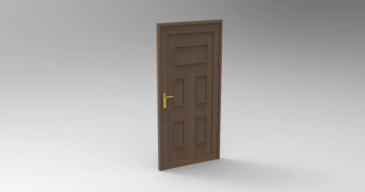 Door: 3D/2D Parametric Model - 0