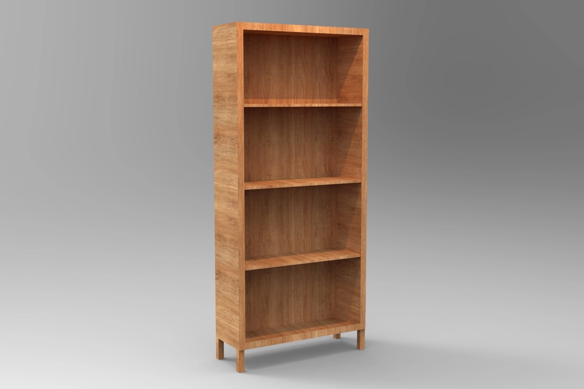 Library Bookshelf 2D/3D Parametric Model - 0