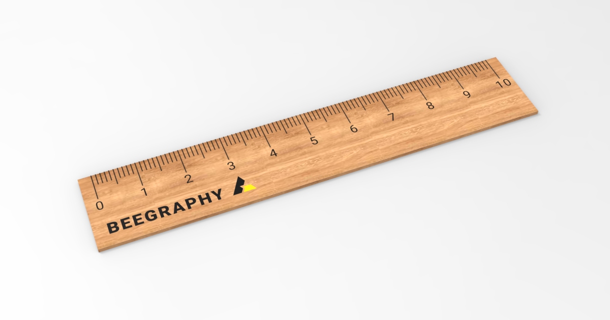 Wooden Ruler: 3D/2D Parametric Model - 0