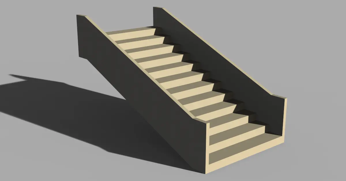 Stairs: 3D Parametric Model - 0