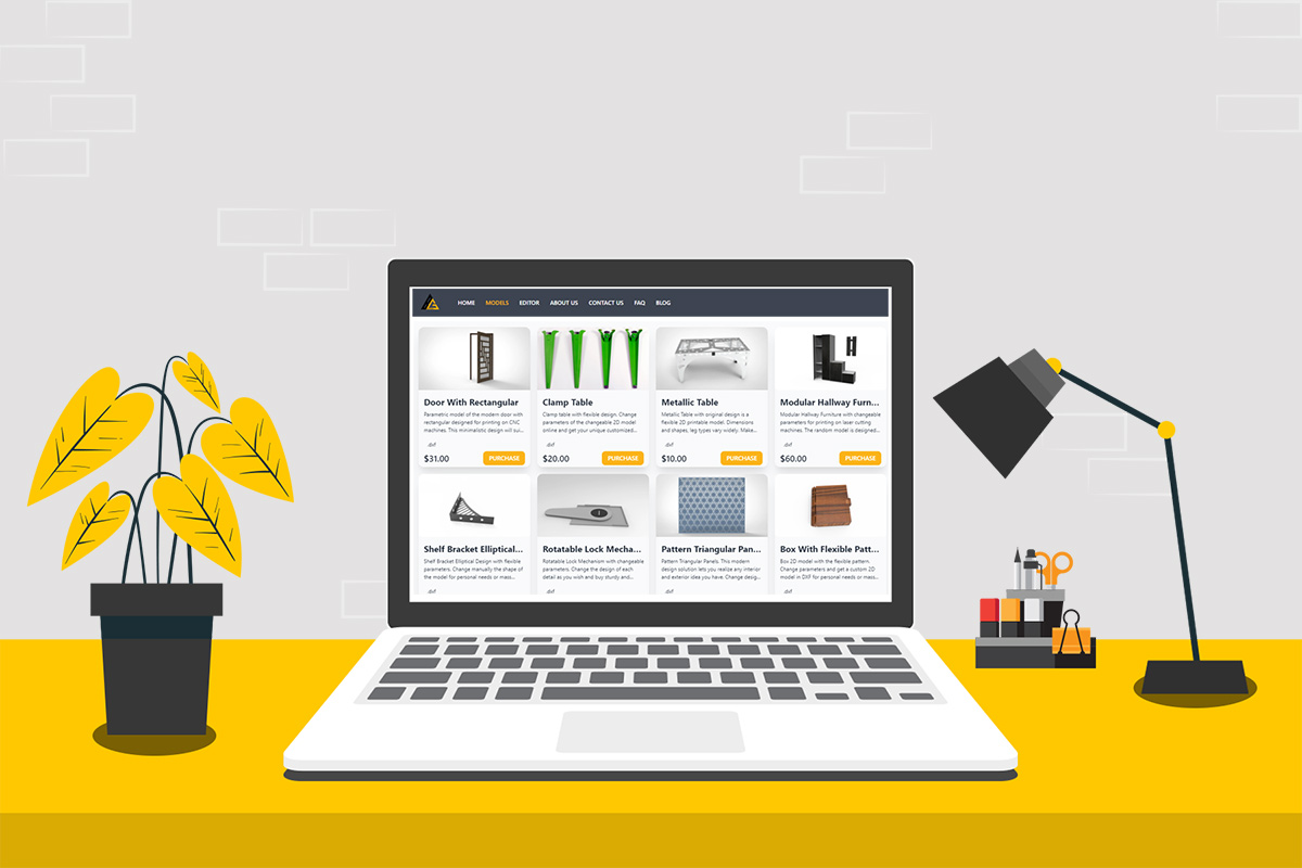 BeeGraphy Shop 3D parametric models marketplace