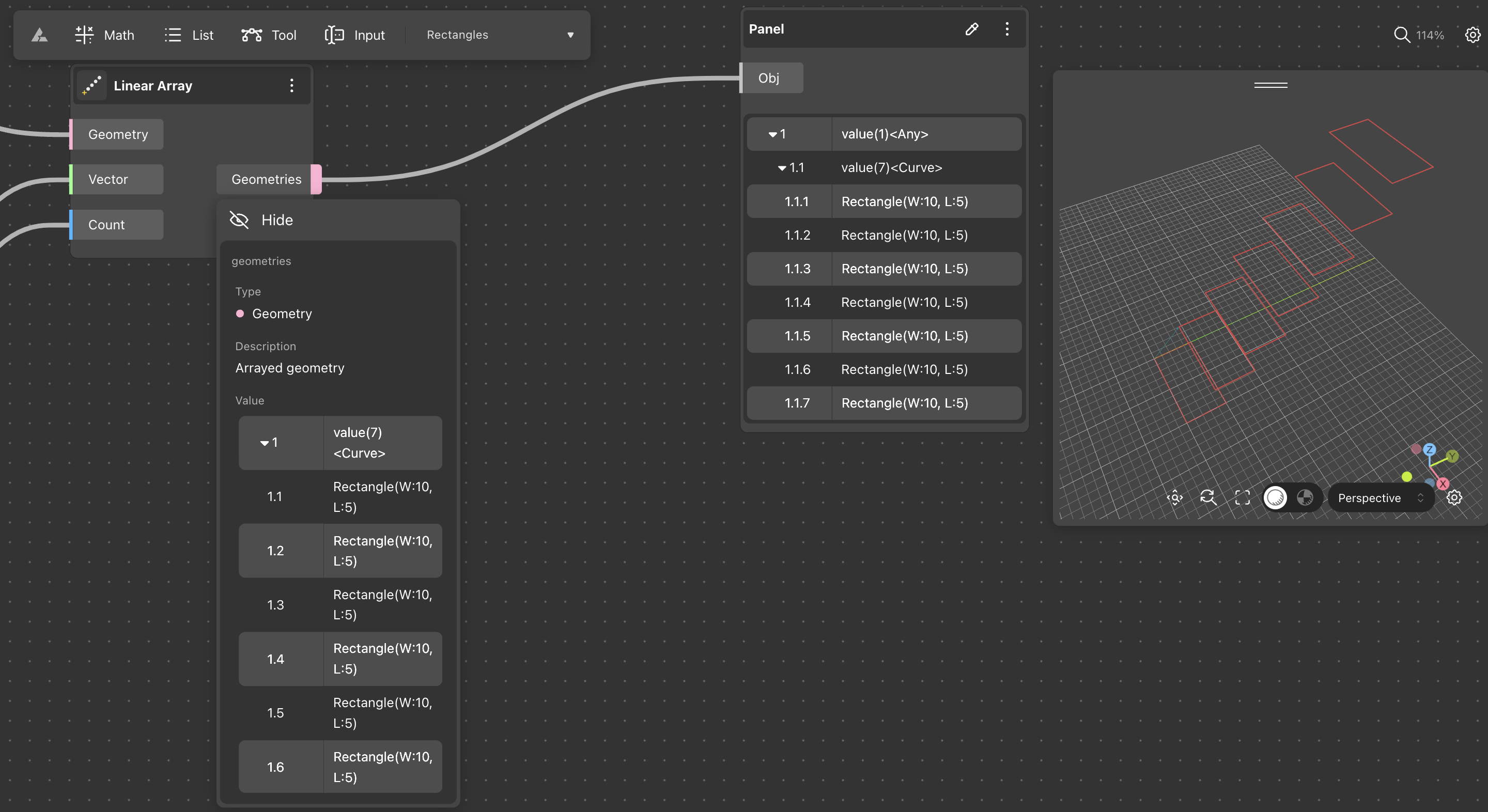 Data display in BeeGraphy