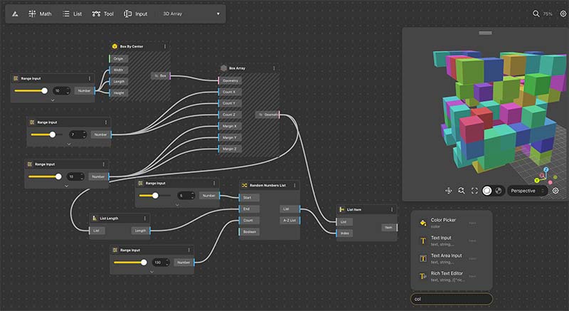 BeeGraphy Editor interface in dark mode (2023)