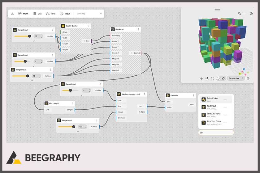 BeeGraphy - computational design software with collaboration features