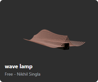 Wave lamp by Nikhil Singla