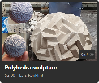 Polyhedra sculpture by Lars Renklint
