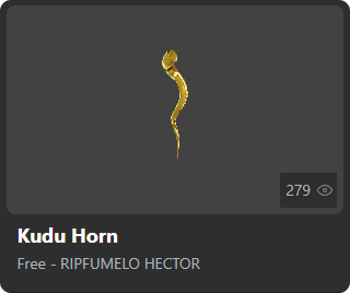 Kudu Horn by RIPFUMELO HECTOR