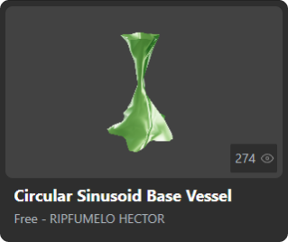 Circular Sinusoid Base Vessel by RIPFUMELO HECTOR