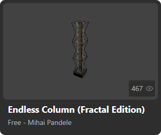 Endless Column (Fractal Edition) by Mihai Pandele