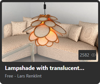 Lampshade with translucent paper diffusers by Lars Renklint