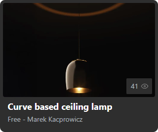 Curve based ceiling lamp by Marek Kacprowicz
