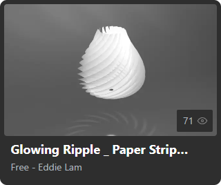 Glowing Ripple _ Paper Strip Lighting Fixture by Eddie Lam