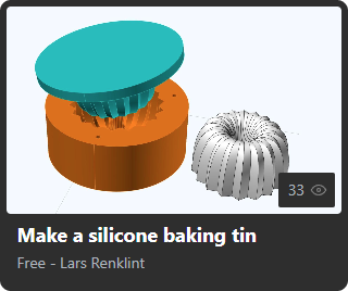 Make a silicone baking tin by Lars Renklint