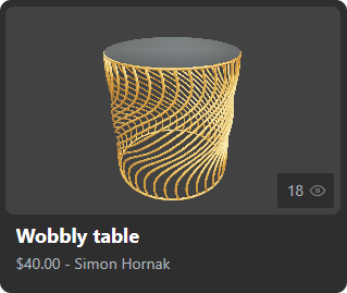 Wobbly table by Simon Hornak