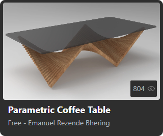 Parametric Coffee Table by Emanuel Rezende Bhering