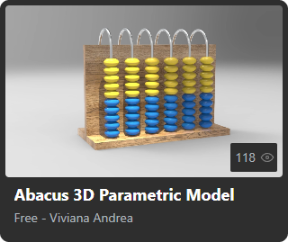 Abacus 3D Parametric Model by Viviana Andrea
