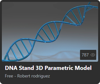 DNA Stand 3D Parametric Model by Robert rodriguez