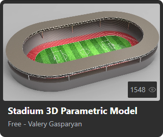 Stadium 3D Parametric Model by Valery Gasparyan