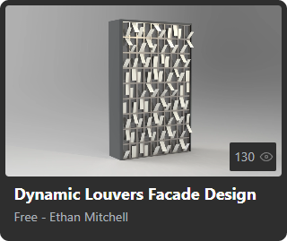 Dynamic Louvers Facade Design by Ethan Mitchell