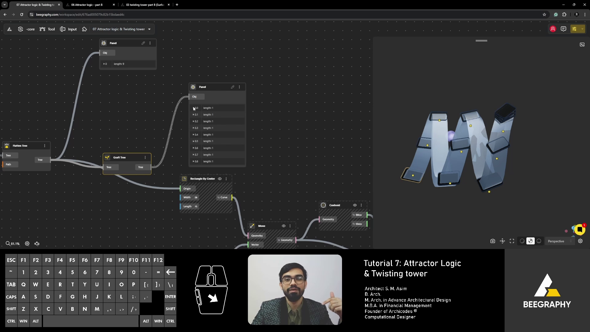 Attractor logic twisting tower