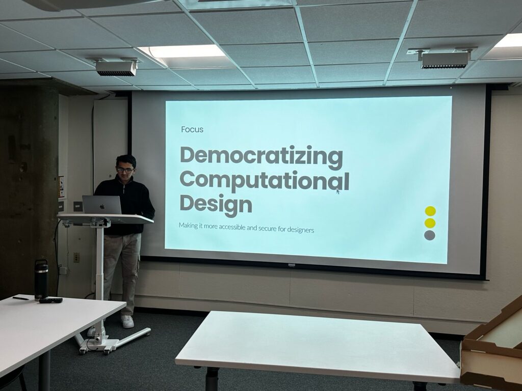 BeeGraphy workshop at Harvard University demonstrating the parametric editor to design students