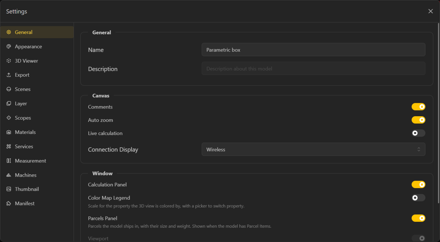 Redesigned BeeGraphy settings modal